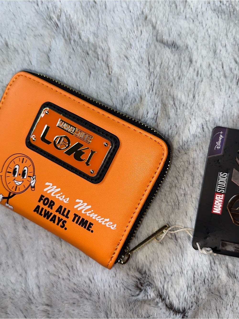 Loungefly Orange and Gray 'Danger: Multiverse' Zip Wallet